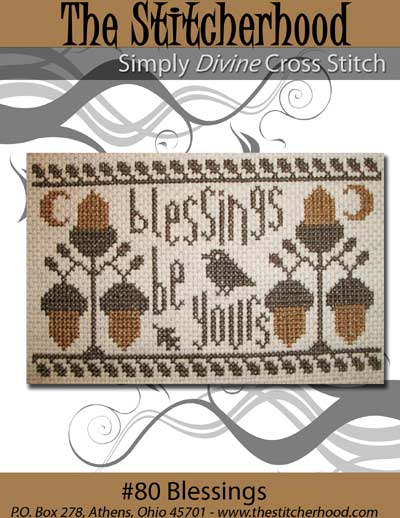 Blessings autumn Thanksgiving cross stitch