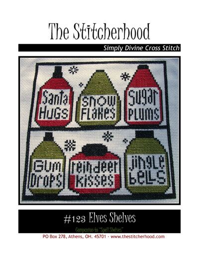 funny Christmas Santa shelf Cross Stitch