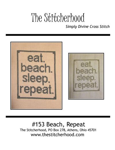 funny Beach Repeat cross stitch