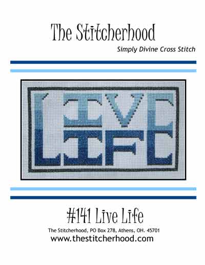 Live Life cross stitch design