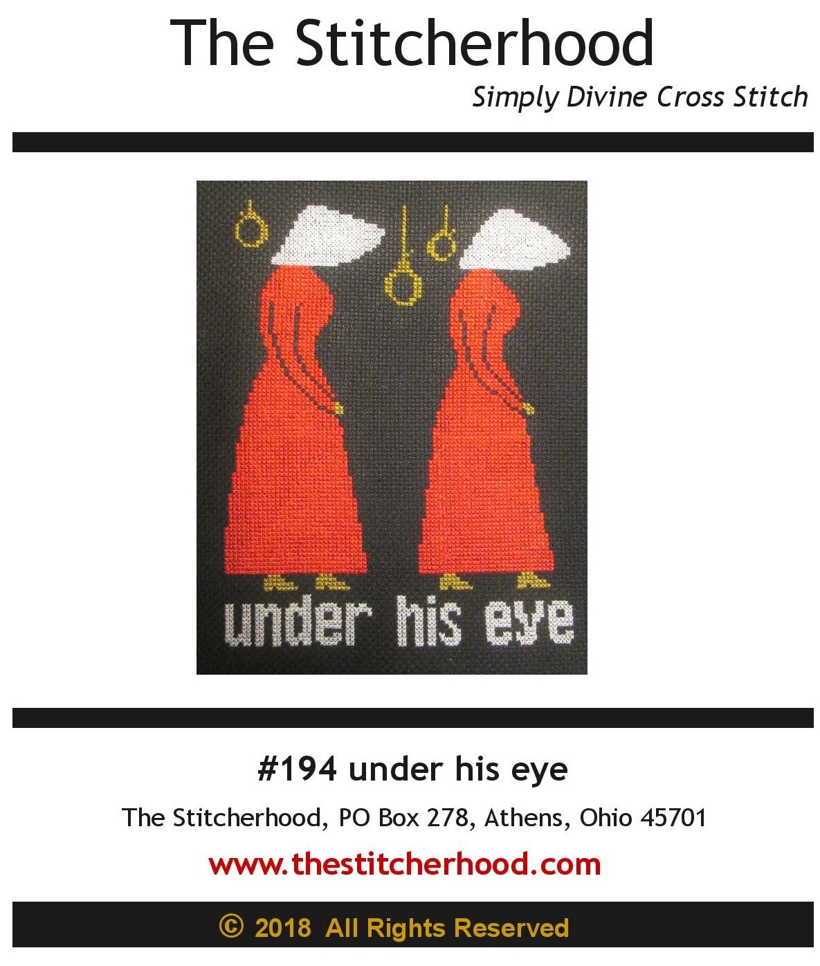 under his eye fan art Cross Stitch