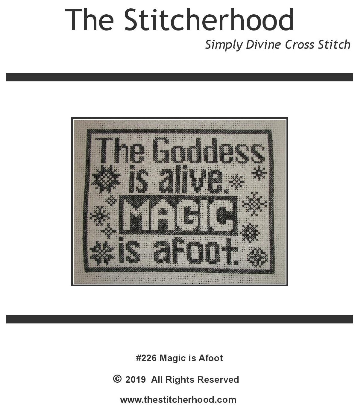 Wicca goddess Cross Stitch Pattern
