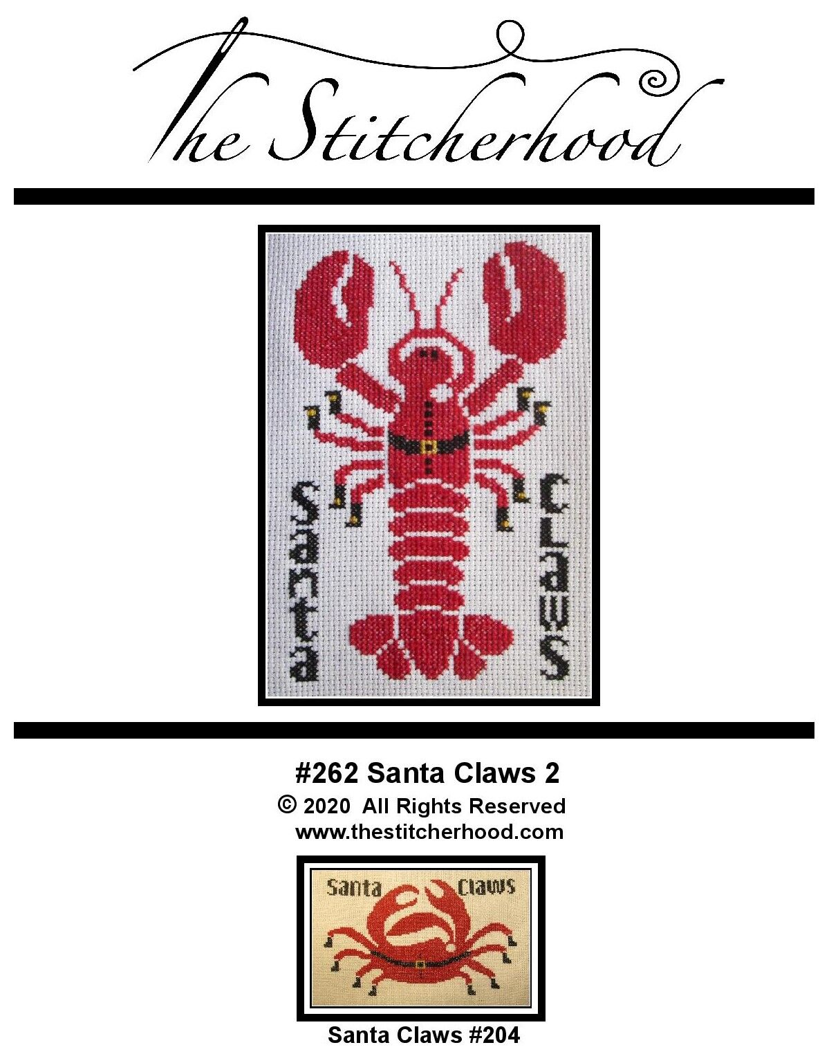 Nautical Christmas Lobster Cross Stitch