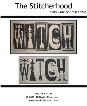Halloween witch cross stitch