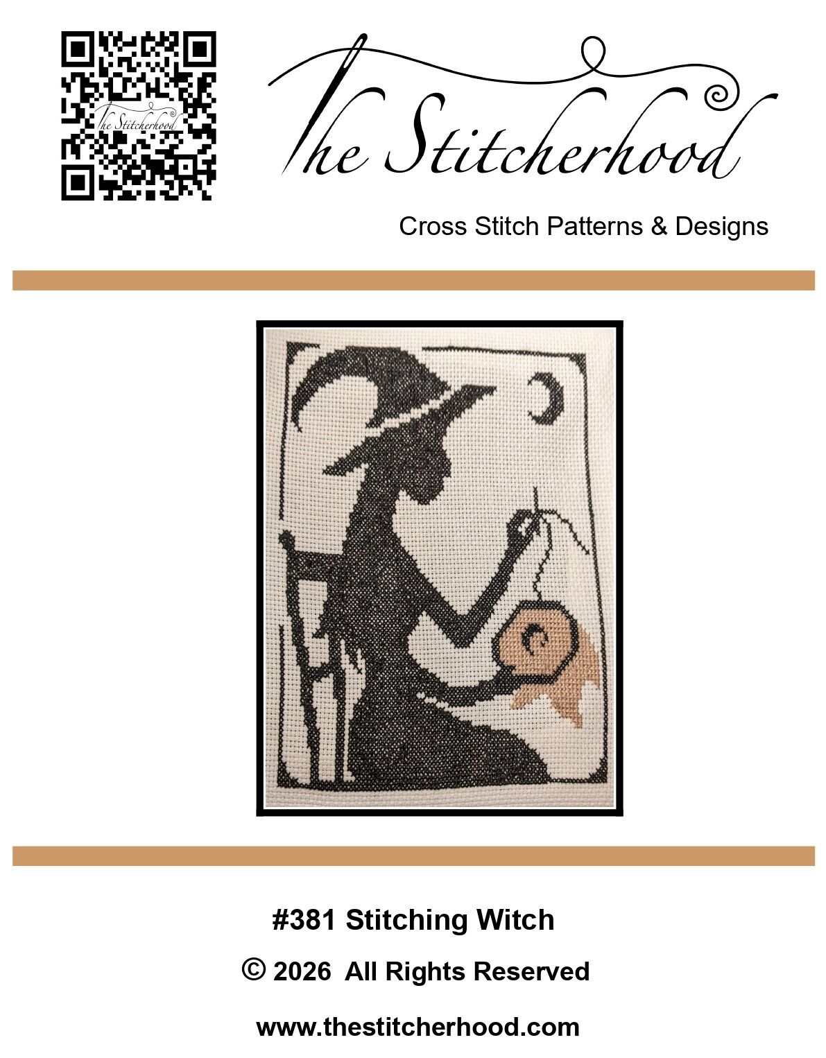 Cross Stitch Stitching Witch