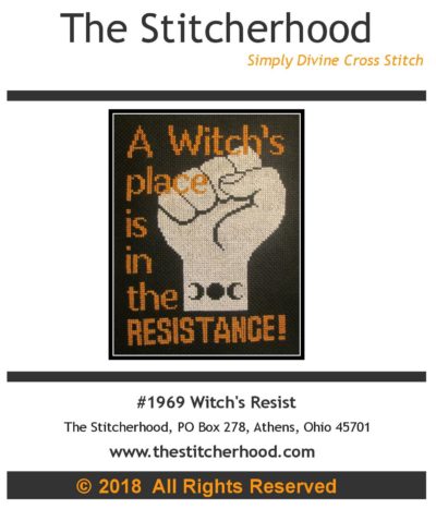 Wicca political Cross Stitch Pattern