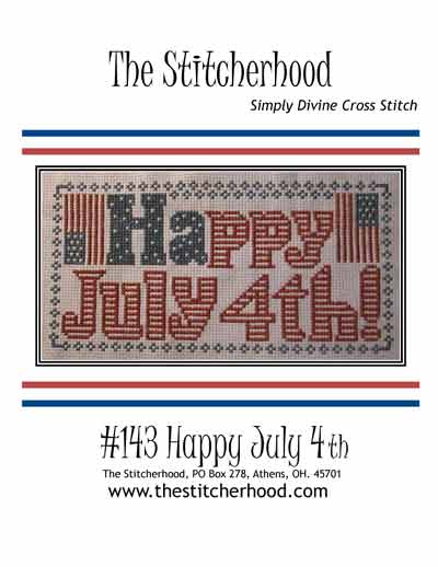 patriotic flag July 4th cross stitch