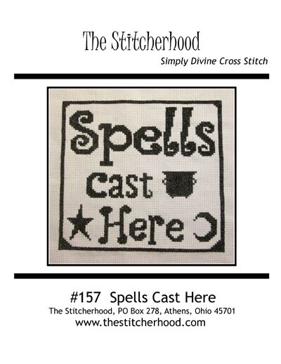 Halloween Spells witch Cross Stitch