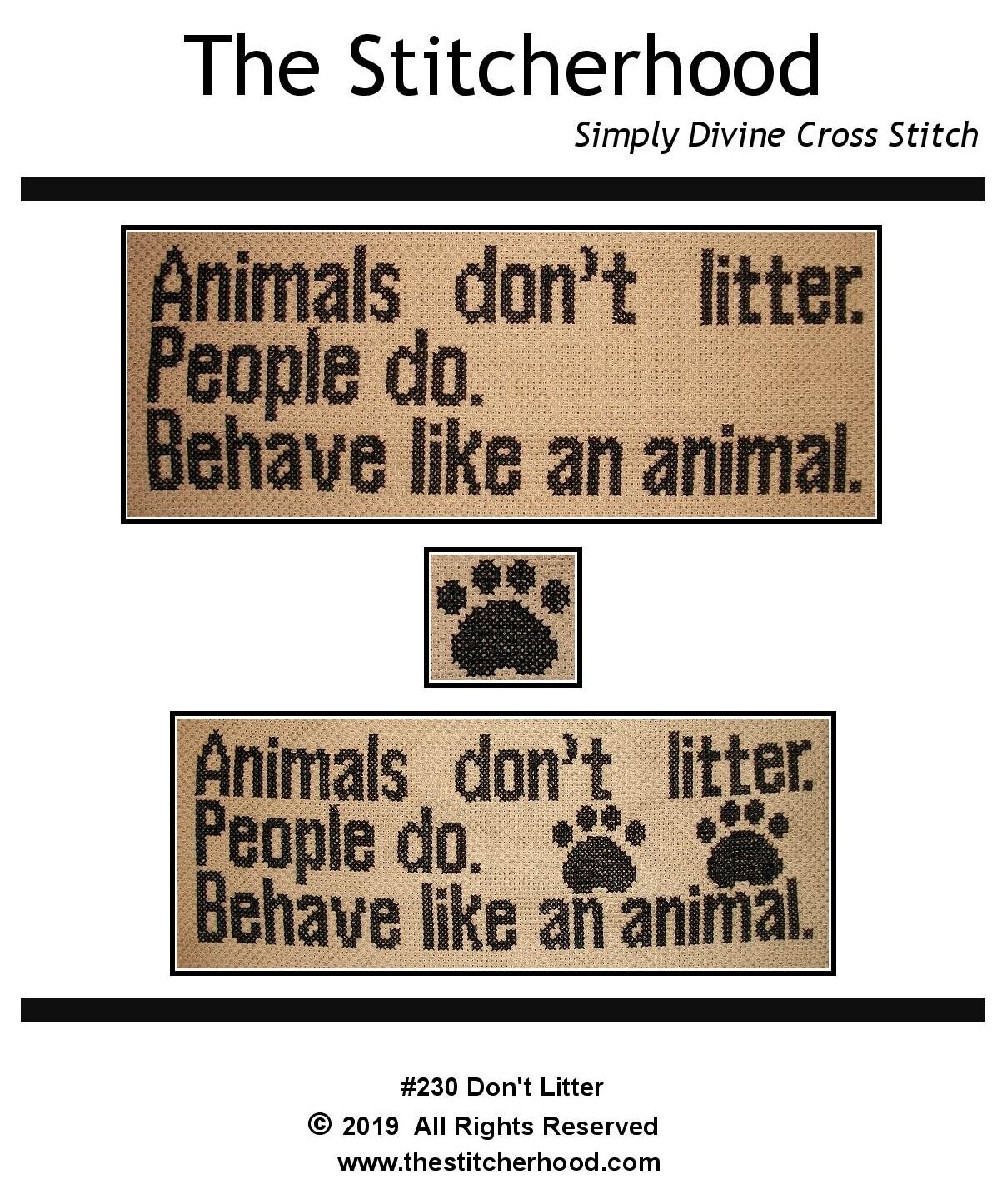 Animal Cross Stitch Pattern