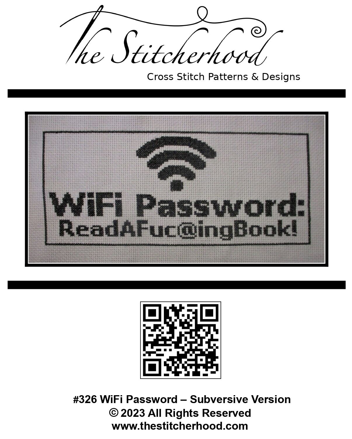 funny wifi cross stitch pattern