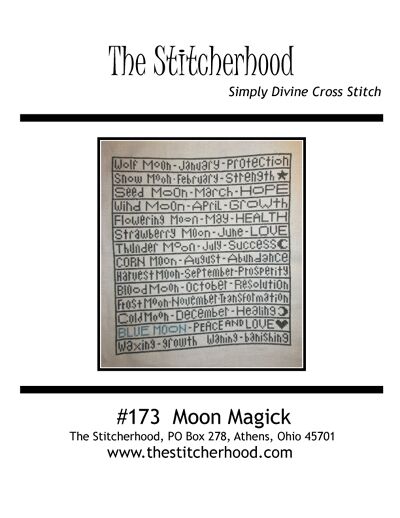 Wicca moon magic Cross Stitch