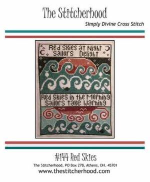 Nautical red skies Cross Stitch Pattern