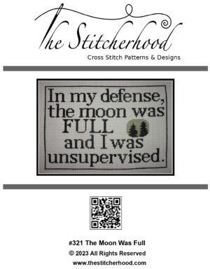 Wicca funny cross stitch pattern.