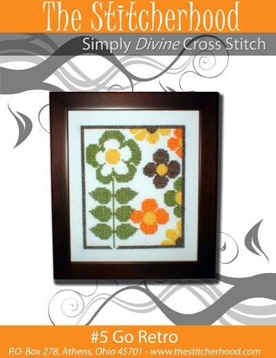 Retro Flowers Cross Stitch Pattern