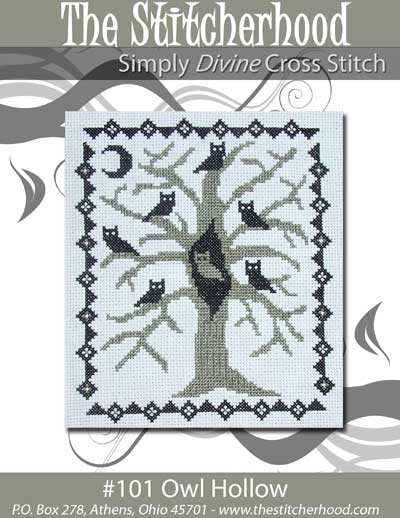 Halloween owl tree Cross Stitch