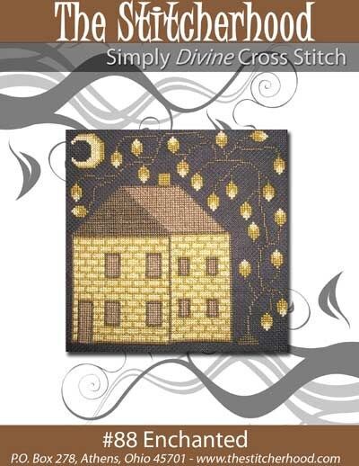 Primitive House flower Cross Stitch