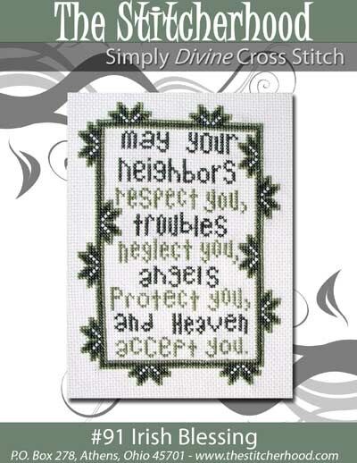 Quaker Irish saying Cross Stitch