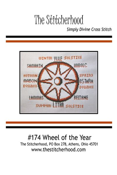 Wicca wheel of the year Cross Stitch