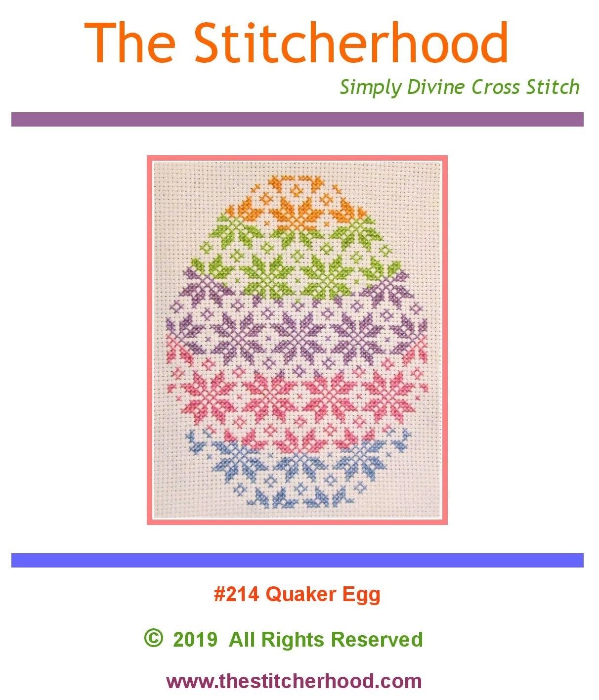 Easter egg Quaker Cross Stitch