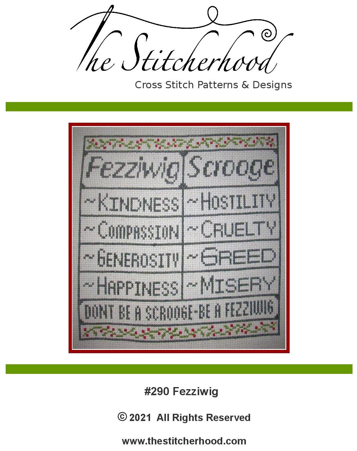 Christmas Cross Stitch Pattern Fezziwig A Christmas Carol Scrooge