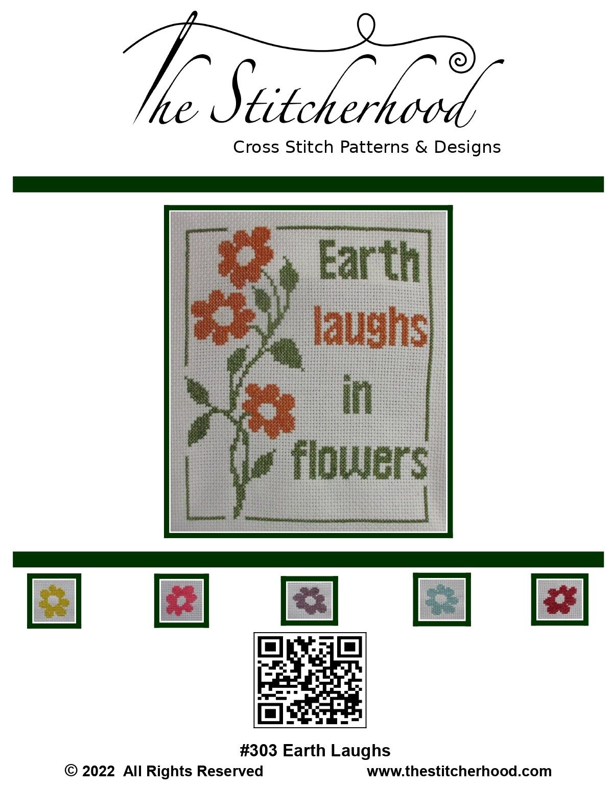 Earth Laughs in Flowers Cross Stitch Pattern